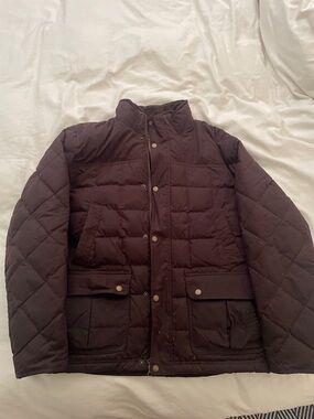 LL BEAN Men's Quilted Puffer Jacket - Dark Brown